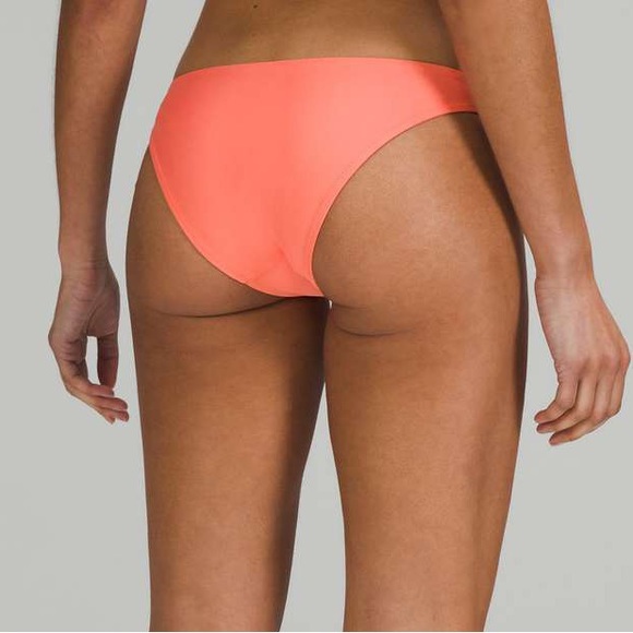 NWT lululemon waterside mid rise skimpy fit bikini bottoms in raspberry cream - Picture 2 of 6